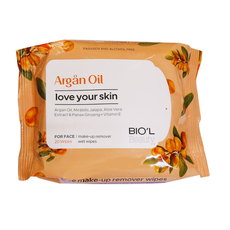دستمال مرطوب بیول مدل Argan Oil بسته ۲۰ عددی